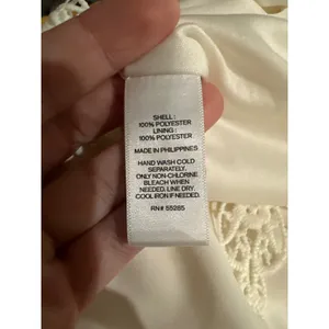 EXPRESS | NWT Woman's Off White Strappy Lace‎ Hem Shift Mini Dress, Size 10 thumbnail 7