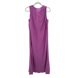 Abercrombie & Fitch Purple High Neck Drape Fall Wedding Guest Midi Maxi Dress PS thumbnail 2