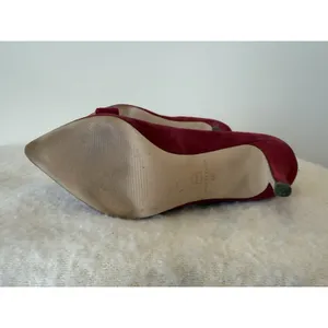 Ann Taylor Odette Wine Suede Bow Heels Shoes Fashion Blogger Work Pumps 9 Fairy thumbnail 6