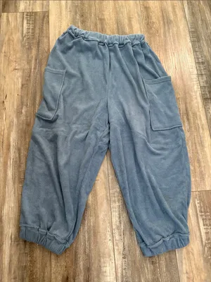 Free People Dusty Blue Cargo Beach Terry Jogger Medium thumbnail 3