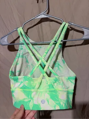 Lululemon Energy Bra High Neck Long Line Shibori *Medium Support B-D thumbnail 3