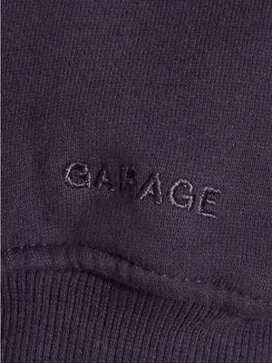 NWOT Garage Ultrafleece oversized Hoodie in plum with Chenille logo size s/m thumbnail 5