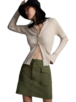 Maeve by Anthropologie Cargo Skirt Womens XS Mini Festival Gorpcore‎ Olive Green thumbnail 1