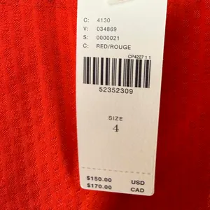 Maeve by Anthropologie Red Rousseau Flounced Knee Length Dress - Size - 4 - NWT thumbnail 8