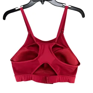 Gymshark Mesh Neckline Sports Bra‎ S Red Racerback High Impact Support Fitness thumbnail 2