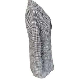 Abercrombie & Fitch A&F Black White Tweed Houndstooth Blazer Dress Size S Preppy thumbnail 3