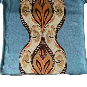 Zara Jacquard Kenia Mini Tunic Dress Womens Blue‎ and Orange Patterned Sz Large thumbnail 12