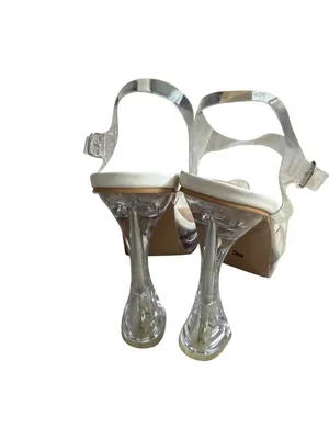CLEAR Lucite Platform 5" Heels Sandals Size 37 / US 7 thumbnail 9