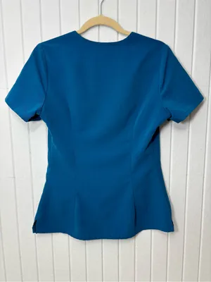 Figs‎ Blue  V-Neck Short Sleeve Scrub Top size S thumbnail 2