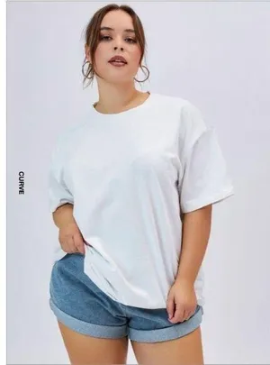 Cider Oversized Tee Curve Cotton Short‎ Sleeve Women's Top White Size 1XL NWT thumbnail 1