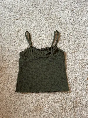 Aerie Green Lace Tank thumbnail 2