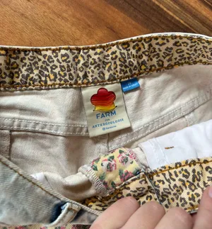 Anthropologie Farm Rio Shorts 28 Ultra High Rise Patchwork Denim Floral Boho thumbnail 4