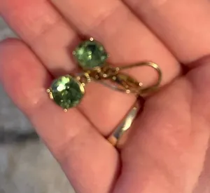 Green jem earings from Craig Husar Designs thumbnail 1