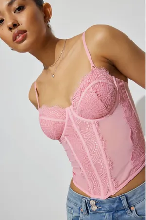 Garage Corset Top Pink thumbnail 1