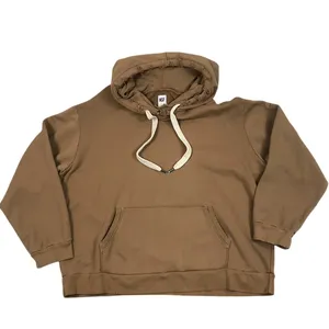 NSF Distressed Terry Hoodie Sz L Brown Oversize Chunky Cozy Boho Trendy Made USA thumbnail 3