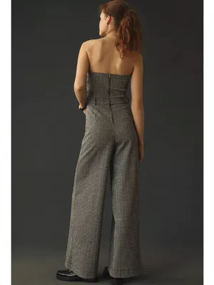 Anthropologie Maeve Houndstooth Knit Jumpsuit thumbnail 2