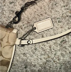 Coach Wristlet Wallet Cream Tan Signature Canvas thumbnail 3