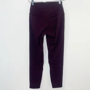 P’Tula maroon women’s new full length high rise crossover leggings thumbnail 8