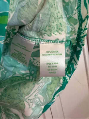 Lilly Pulitzer NWT botanical green ruffled top size small thumbnail 4