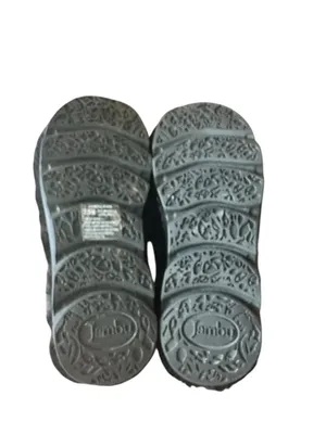 JAMBU Selma Black Faux Fur Mule Clog Slipper Lug Rugged Soles Shoes 7.5 thumbnail 6