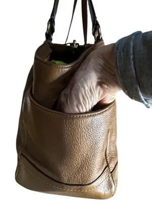 Coach British Tan Carrie Shoulder Tote with Brass Hardware Style F23284 thumbnail 9