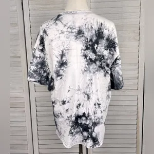 URBAN OUTFITTERS Stretchy Tie Dye Tee White/Black-Large thumbnail 2