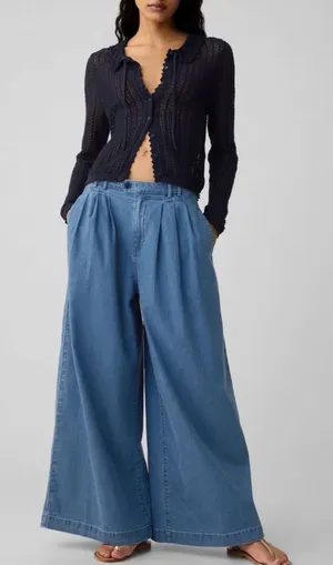 DOEN x GAP NEW High Waisted Wide Leg Denim Trousers‎ SIze 6/28 thumbnail 1