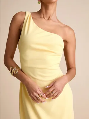 Lulu's Maevyn Light Yellow Cowl Back Column Maxi Dress thumbnail 3
