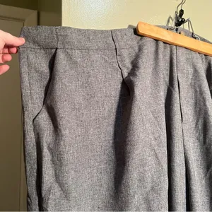 BloomChic Women's Plus Size 30 Dress Pants Trousers Light Gray Straight‎ Pleated thumbnail 5