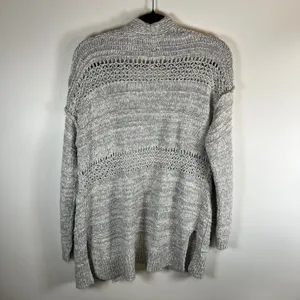 Abercrombie Fitch Women Knit Open Front Cardigan Sweater Light Gray‎ Size S thumbnail 6