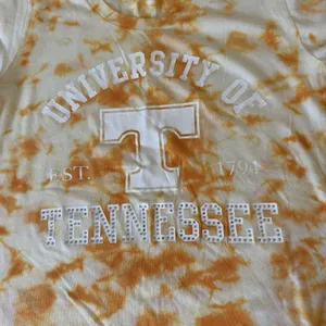 PINK Victoria's Secret University Of TN Orange White Tie Dye Shirt Large College thumbnail 8