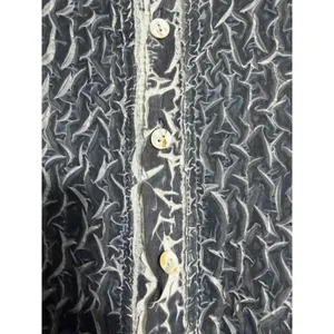 Hugging Kisses Vintage 90s Y2K Cringle Gauze Button Long Sleeve Grey 3 US Medium thumbnail 3