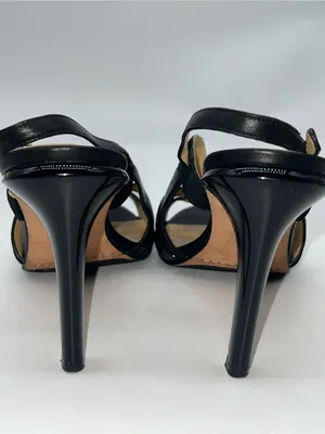 Cole Haan Women's Strappy High Heel Black Leather, Patent and Suede Sandals-Sz 9 thumbnail 5