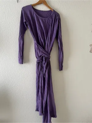 Free People Molly Purple Side Tie Boho Dress Size Medium thumbnail 4