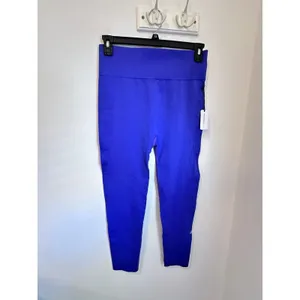 WeWoreWhat Ribbed High Rise Leggings Sapphire Purple NWT Women’s Large Active thumbnail 10