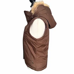 Columbia Women's Puffer Vest with Hood Brown purple Size Small thumbnail 2