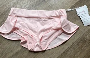 Pink NWT women’s ruffle high waisted yoga shorts - small thumbnail 1
