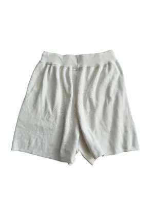 KNIT White High Waist Stretch Shorts Size Small thumbnail 2