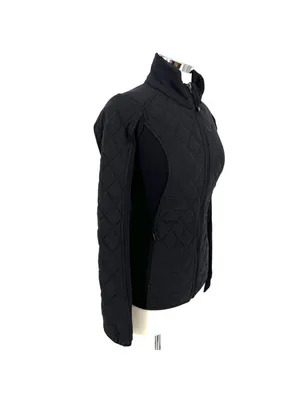 Athleta Upside Quilted Jacket Black Athleisure Sporty Minimalist Techwear XS thumbnail 4