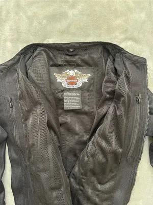 Harley Davidson Women's mesh riding motorcycle Jacket black zebra rebel M thumbnail 6