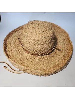 S.F. Green San Francisco Sun Hat Beige Woven Straw Hat Vintage California thumbnail 6
