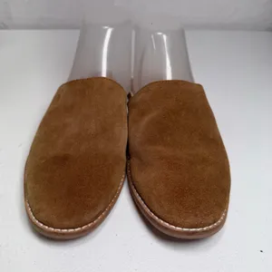 Free People 37 US 7 Coronada Mules Suede Tan Slip On Flat Minimalist Boho Chic thumbnail 6