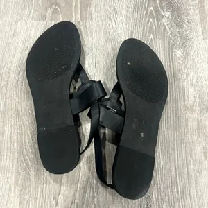 Tory Burch Black Bryce Logo Thong Sandal Size 10.5 thumbnail 4