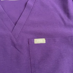 Women’s Figs medical scrub top‎ Purple V-Neck XS thumbnail 2