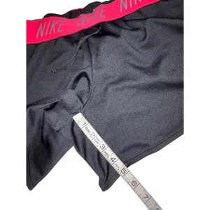 Nike Dri-FIT Womens Running Shorts Black Pink Logo Waistband 885273-013 Size M thumbnail 7