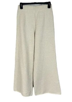 Sincerely Jules Medium Wide Leg Sweater Pants Pull-On High-Rise Stretch Beige thumbnail 1