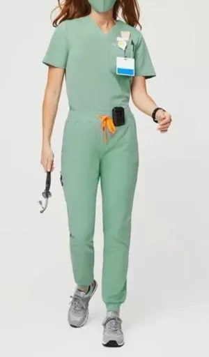 Figs Women's Zamora Pants- Jade Muhima - Skinny Jogger Scrub Limited Edition thumbnail 1