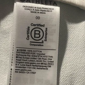 Athleta Blue Ombré Canvas Tote Bag thumbnail 5