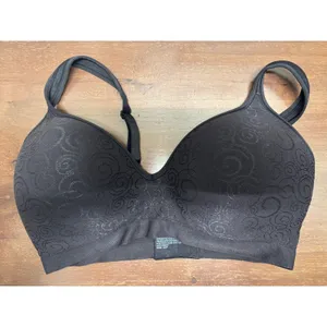 Bali Size 36DD Comfort Revolution Wire-Free Lined Bra - Black Swirl Style #3463 thumbnail 2