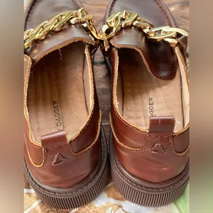 Kelsi Dagger Brown Loafers with Gold Accent thumbnail 13